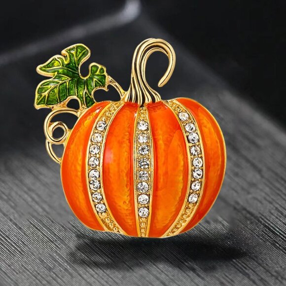 Pumpkin Brooch - Picture 1 of 3